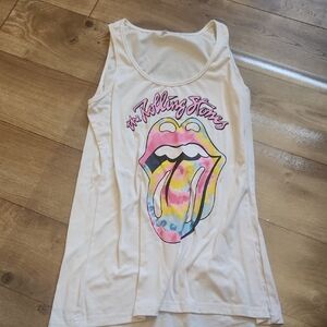 Rolling Stones Women's Cream Tank Top